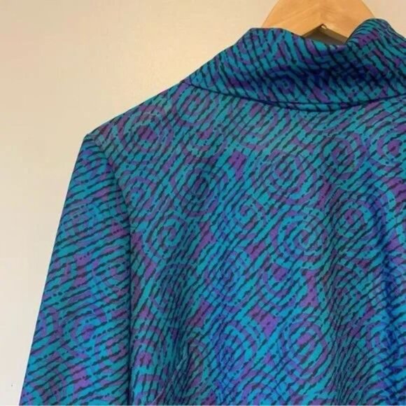 Dopamine clothing style vintage 90’s top teal purple Size large - Picture 4 of 8
